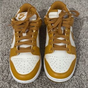 Nike dunk low White and Tan Sneakers